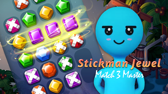 Stickman Jewel Match 3 Master