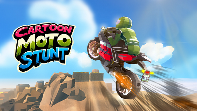 Cartoon Moto Stunt